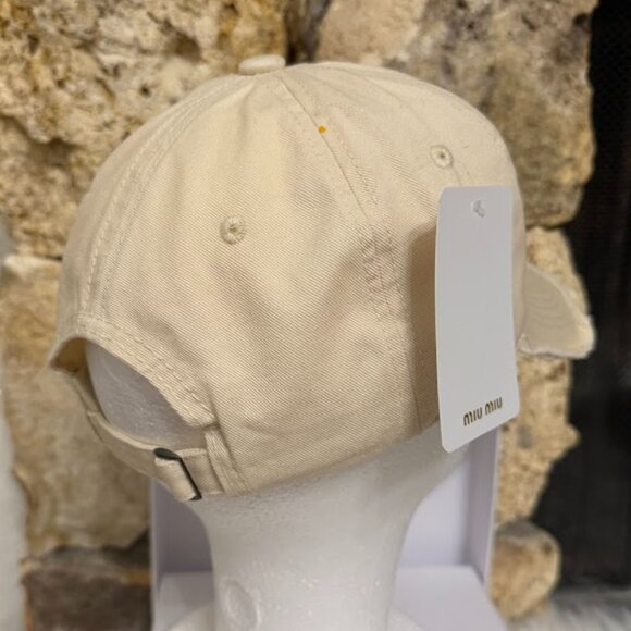 Unisex Beige Logo Style Baseball Cap Distressed Brim main image 5